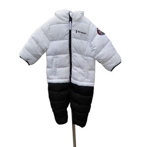 7097..Free Country White Puffer Jacket Size 12M